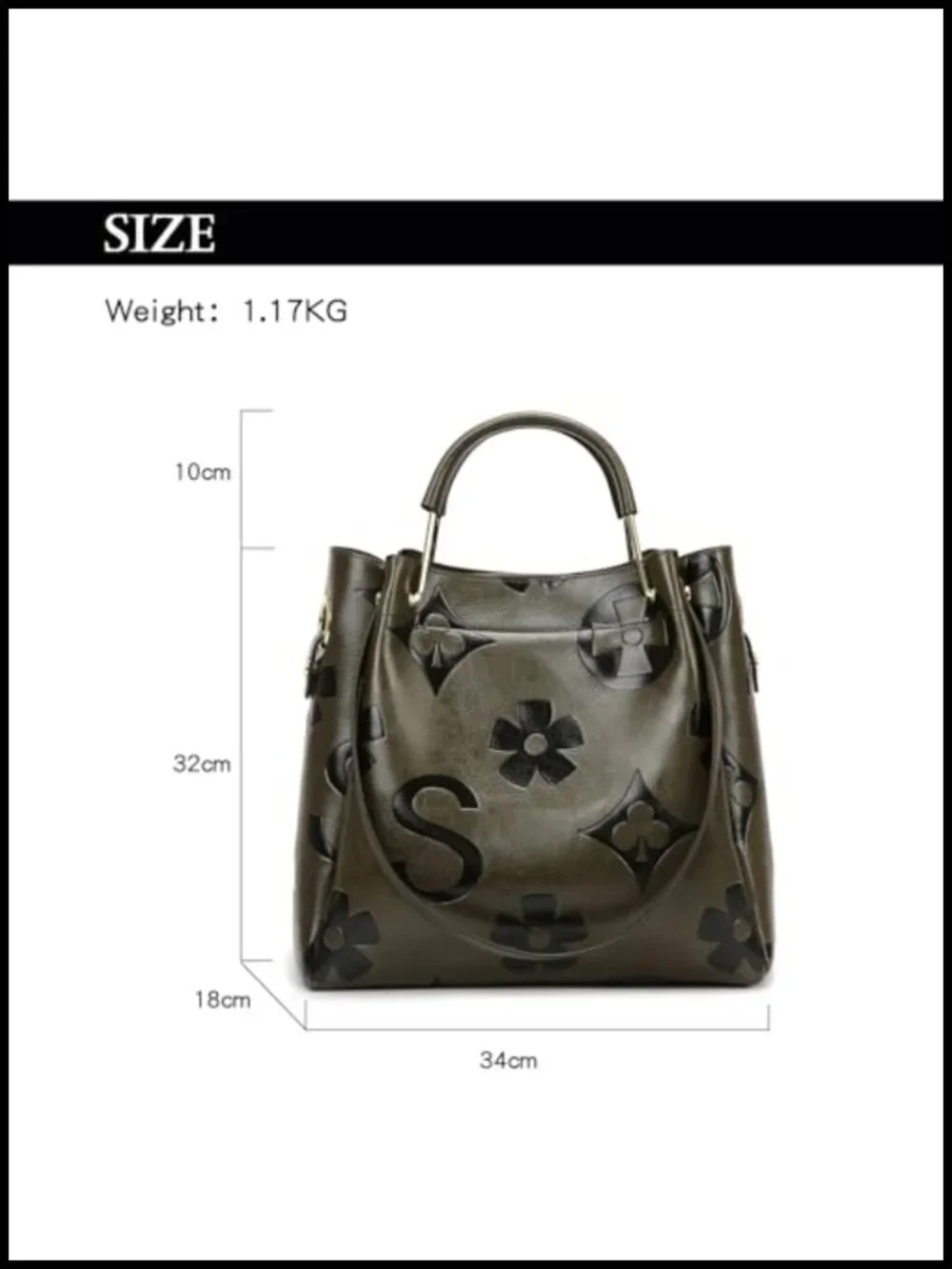 Vegan Leather Floral Embossed Top Handle Satchel Tote 3-in-1 Large Shoulder Bag
